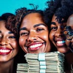 Éxito financiero y confianza radiante brillan