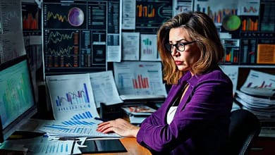 Una empresaria se siente abrumada por datos