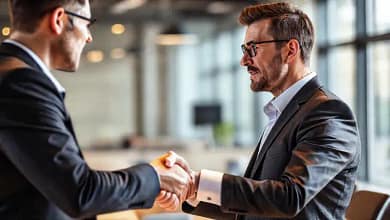 Reunión profesional: negociación estratégica y confianza