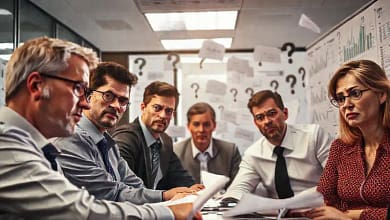 La empresa analiza datos financieros con preocupación