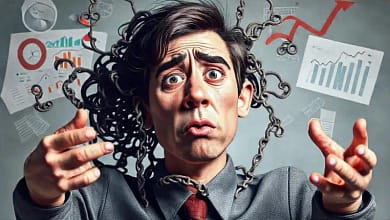 Una persona busca un futuro financiero brillante