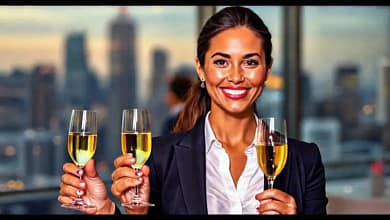 Una empresaria sonríe en un evento