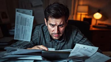 El individuo lucha con sus finanzas