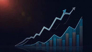 Gráficos corporativos muestran ganancias crecientes