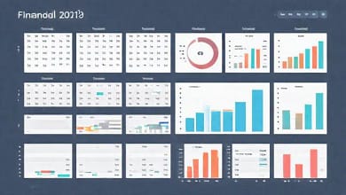 Calendario financiero moderno y visualmente claro