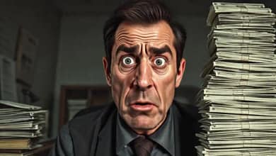 Un hombre afligido enfrenta una crisis financiera