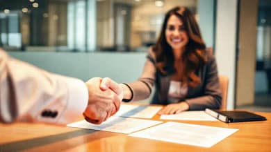 Negociación exitosa en ambiente profesional