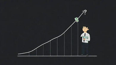 El freelancer enfrenta incertidumbre financiera visualmente