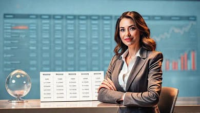 Una tabla elegante muestra éxito profesional