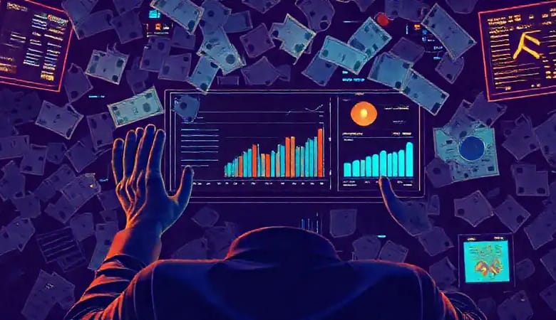 Interfaz digital: calma y organización financiera