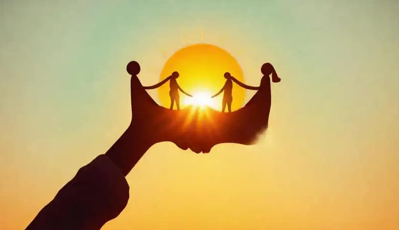 Un amanecer inspirador y esperanzador juntos