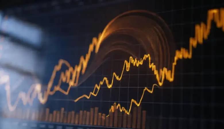 Gráficos financieros oscuros resaltan deudas corporativas