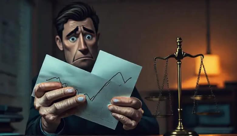 Una gráfica financiera refleja preocupación y deudas