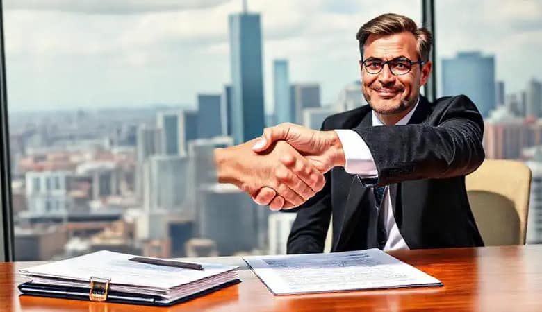 Negociación legal con seriedad profesional