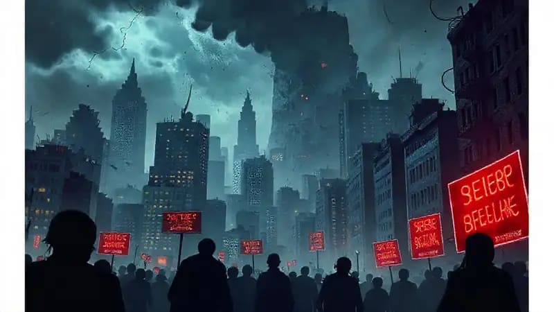 Ciudad en crisis, oscura y urgente