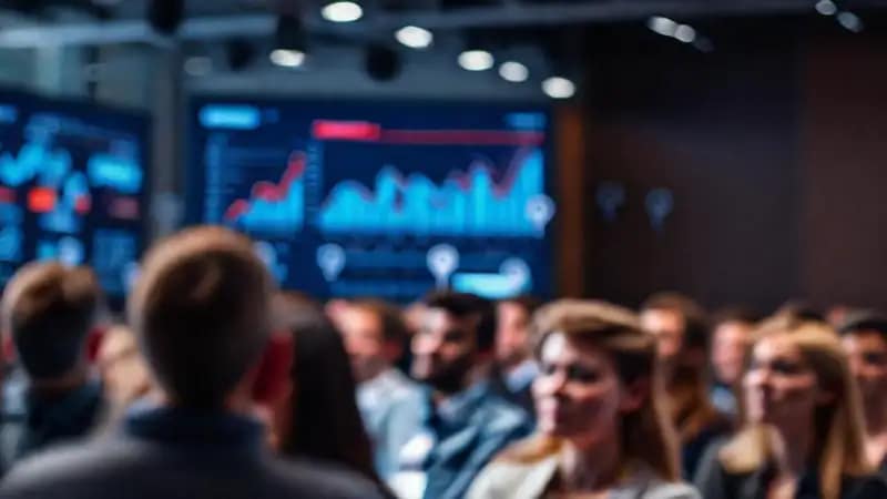 Webinar moderno muestra datos en ascenso