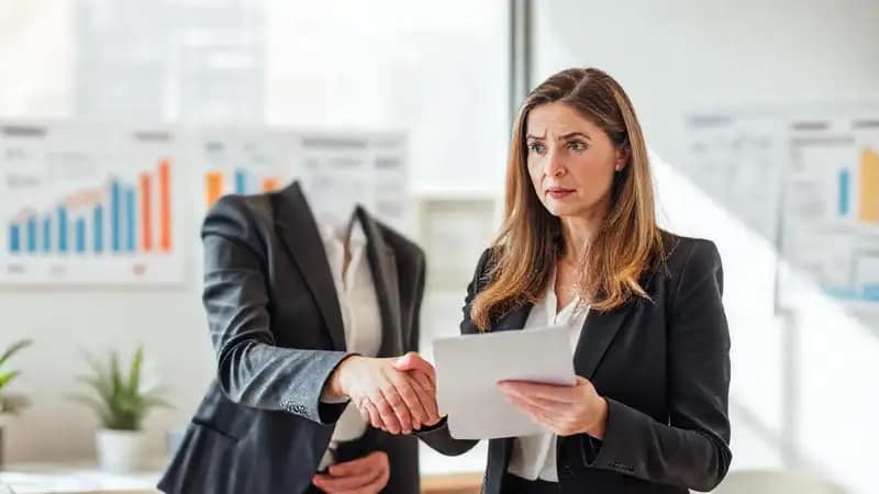 Ella busca un préstamo con seriedad