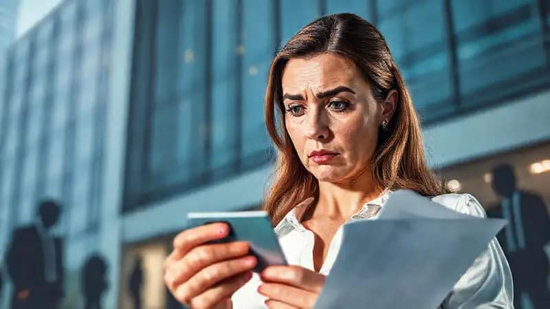 Una mujer se enfrenta a fraude corporativo