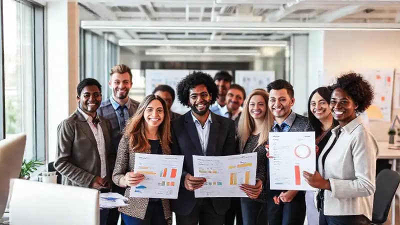 Una encuesta mostró un entorno de oficina moderno