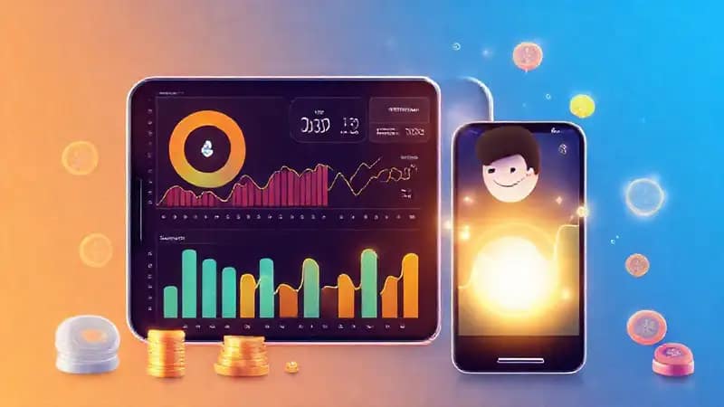 Aplicación financiera digital atractiva y funcional