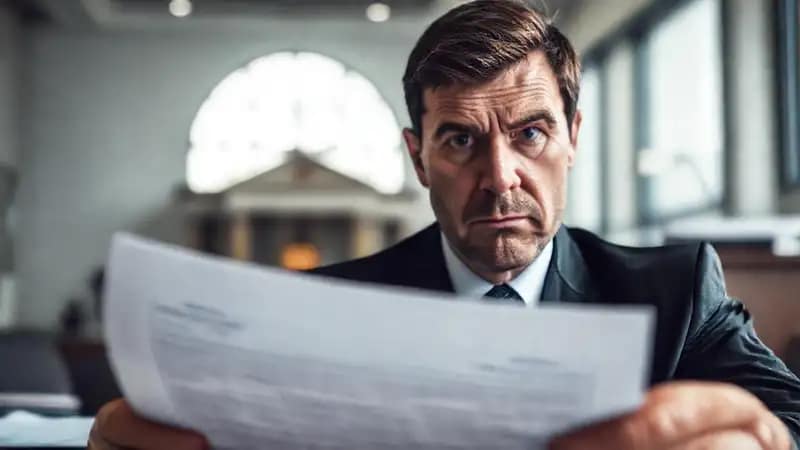 Documentos legales y expresión preocupada emergen