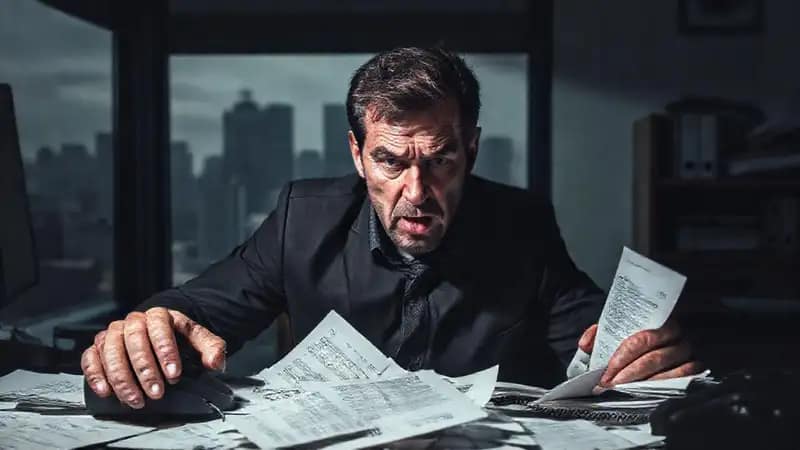 Un hombre desesperado busca ayuda en la miseria