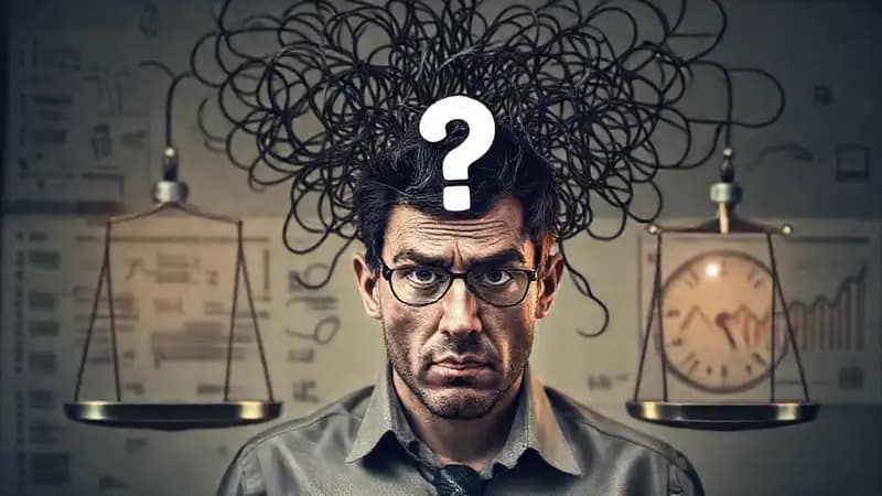 Una persona enfrenta crisis financiera, incierta