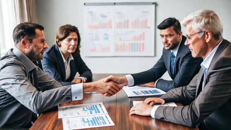 Negociación de deuda en ambiente profesional