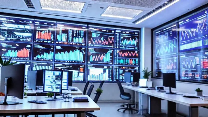 Oficina moderna: datos digitales y eficiencia