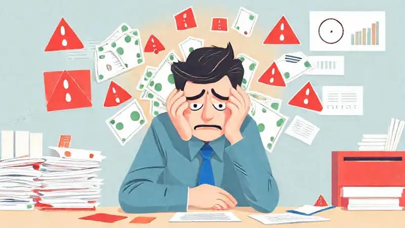 Un escritorio desordenado genera frustración financiera