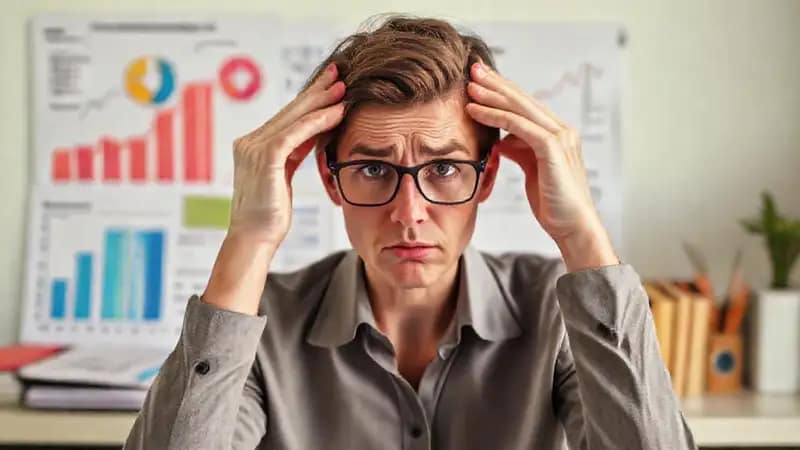 Alguien lucha con deudas y espera