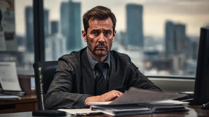 Un hombre preocupado enfrenta problemas financieros