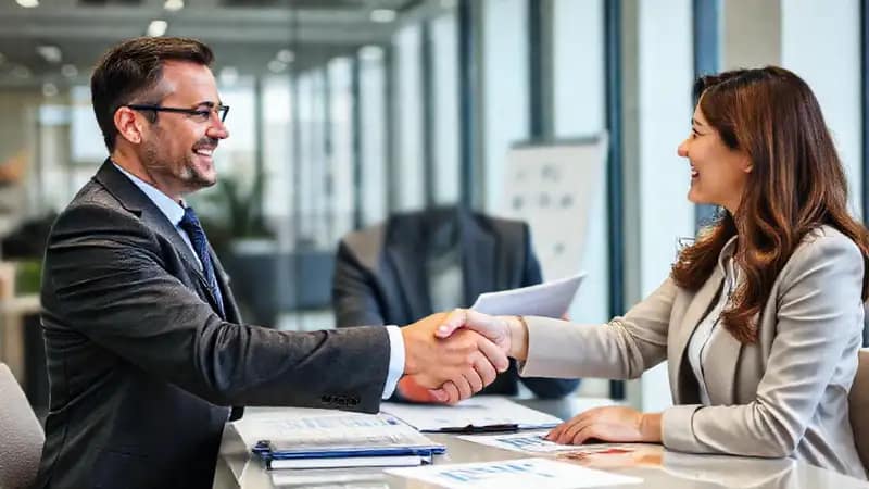 Negociación financiera exitosa con confianza