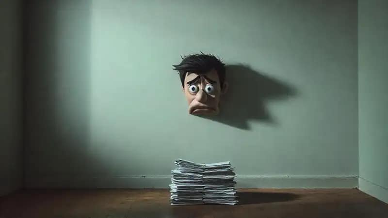 La preocupación financiera nubla un rostro angustiado